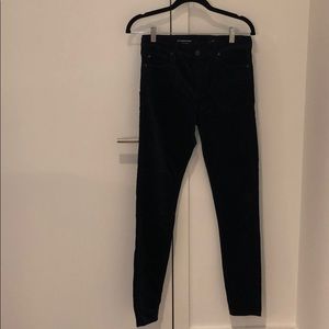 AG velvet high-rise skinny jean